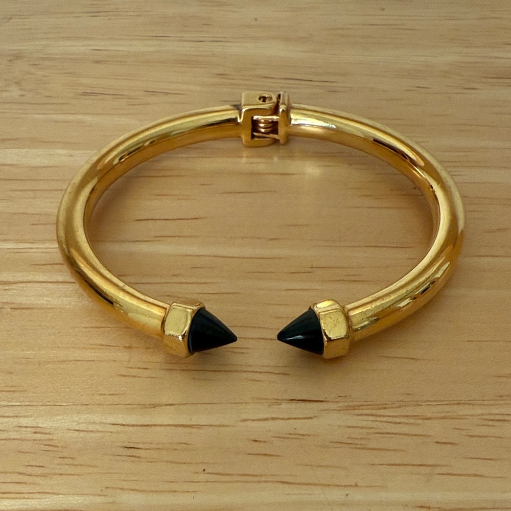 Vita Fede Gold & Onyx Mini Luciano Cuff Bracelet